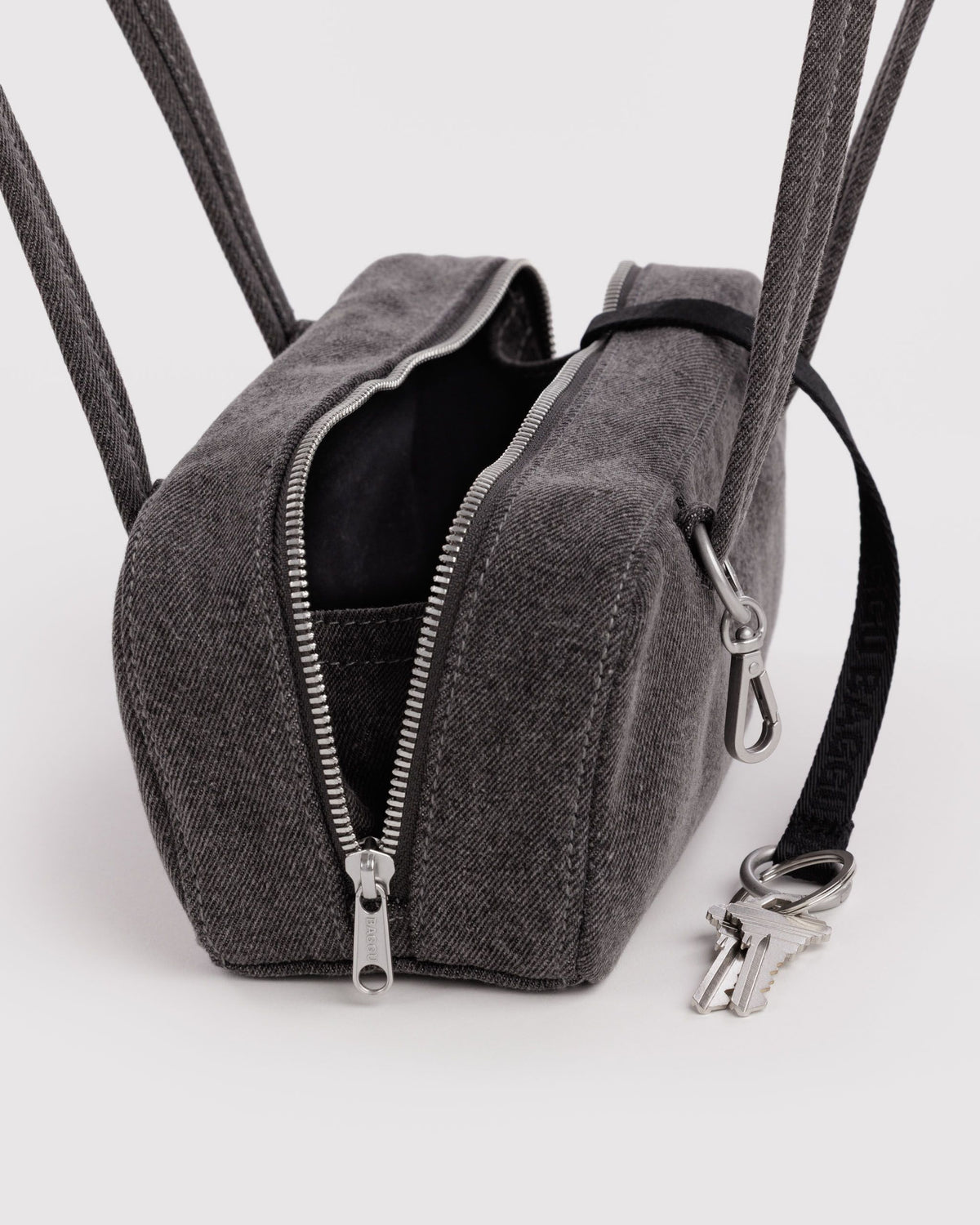 SMALL DENIM BOWLER BAG