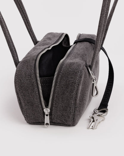 SMALL DENIM BOWLER BAG