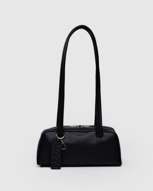 SMALL RECYCLED LEATHER BOWLER BAG