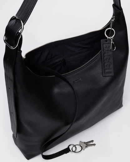 RECYCLED LEATHER SHOULDER BAG