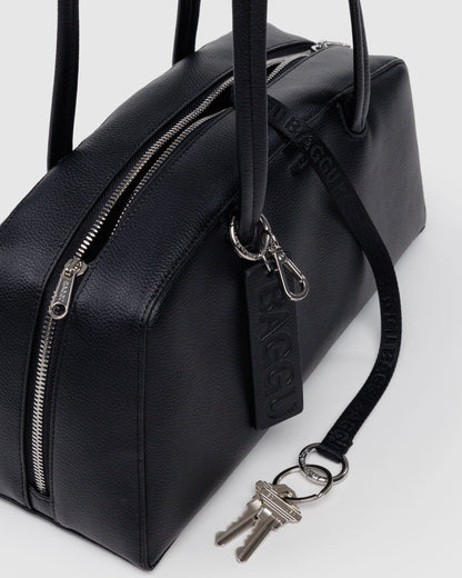 RECYCLED LEATHER BOWLER BAG