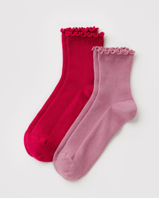 LETTUCE EDGE SOCK SET OF 2