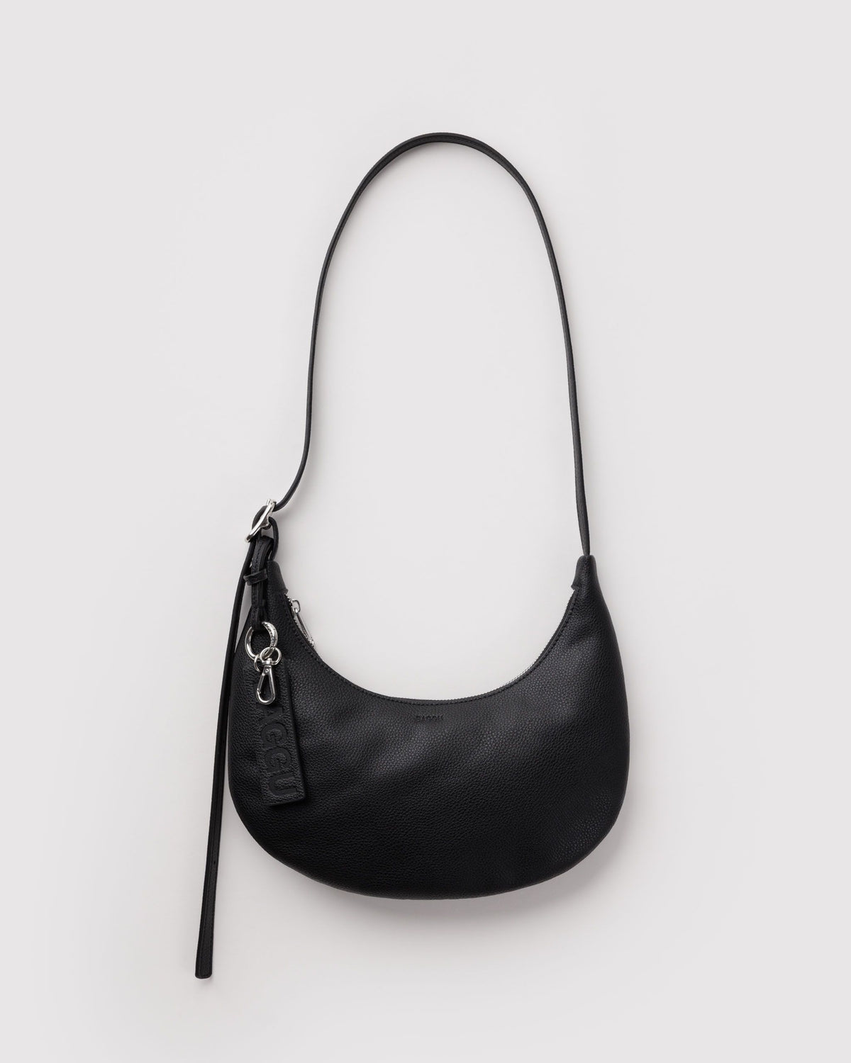 SMALL RECYCLED LEATHER FLAT CRESCENT