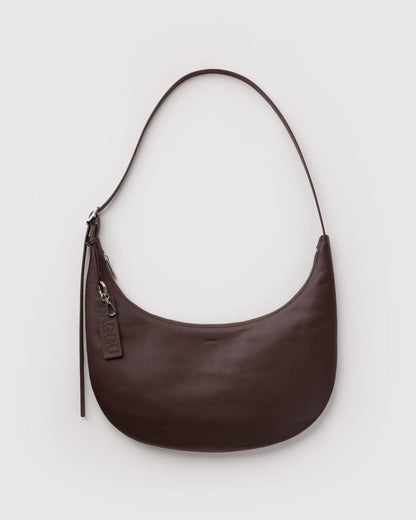MEDIUM RECYCLED LEATHER FLAT CRESCENT