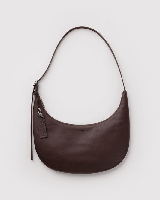 MEDIUM RECYCLED LEATHER FLAT CRESCENT