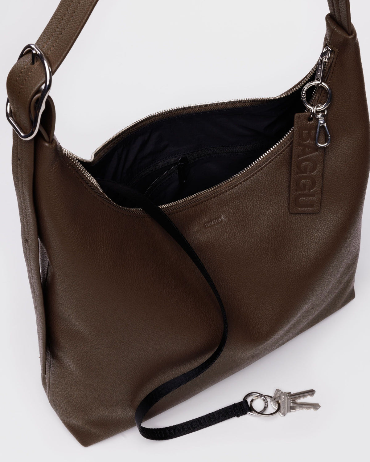 RECYCLED LEATHER SHOULDER BAG