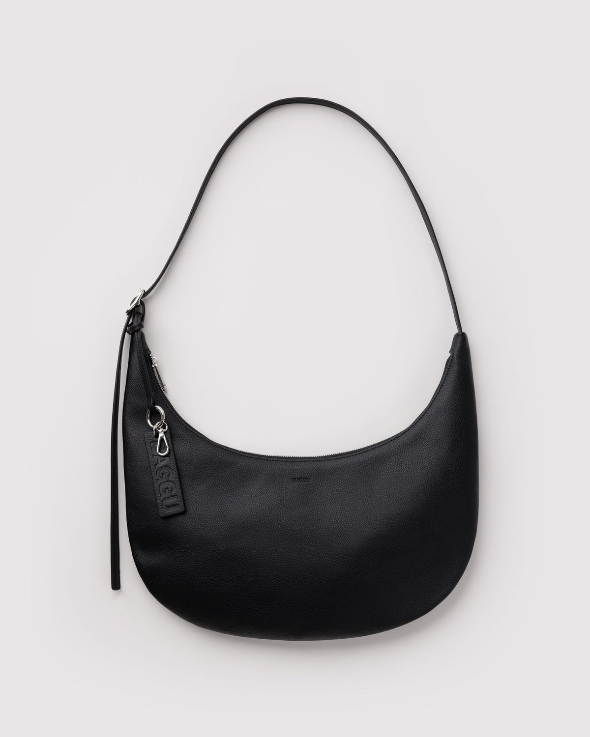 MEDIUM RECYCLED LEATHER FLAT CRESCENT
