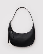 MEDIUM RECYCLED LEATHER FLAT CRESCENT