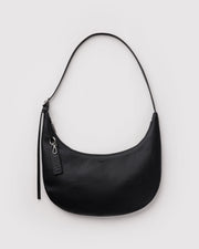 MEDIUM RECYCLED LEATHER FLAT CRESCENT