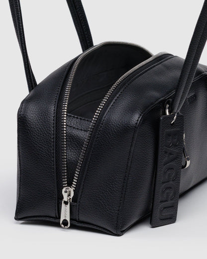 SMALL RECYCLED LEATHER BOWLER BAG