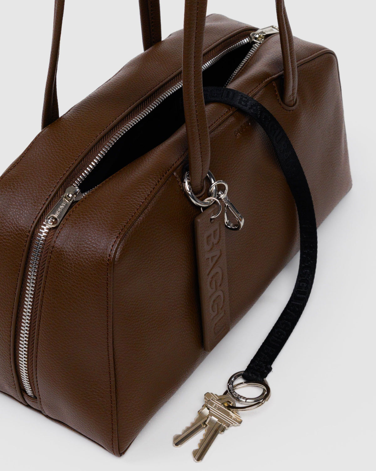 RECYCLED LEATHER BOWLER BAG