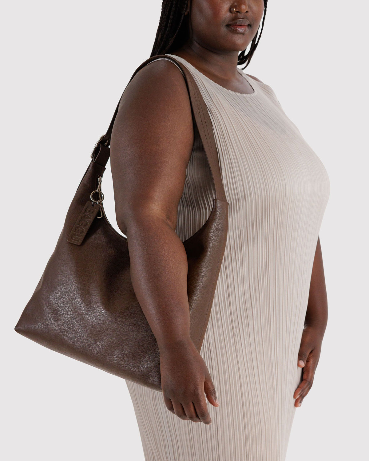 RECYCLED LEATHER SHOULDER BAG