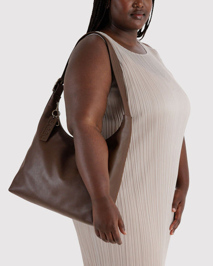 RECYCLED LEATHER SHOULDER BAG