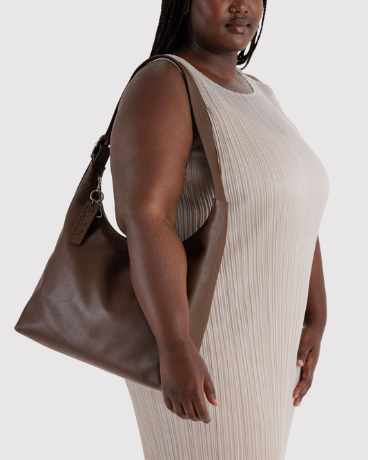 RECYCLED LEATHER SHOULDER BAG