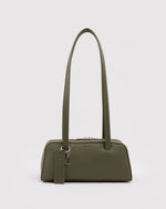 SMALL RECYCLED LEATHER BOWLER BAG