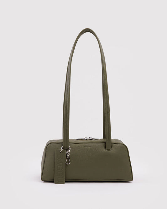 SMALL RECYCLED LEATHER BOWLER BAG