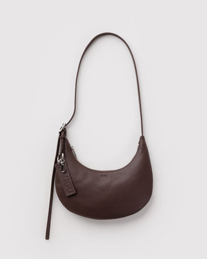 SMALL RECYCLED LEATHER FLAT CRESCENT