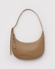 MEDIUM RECYCLED LEATHER FLAT CRESCENT