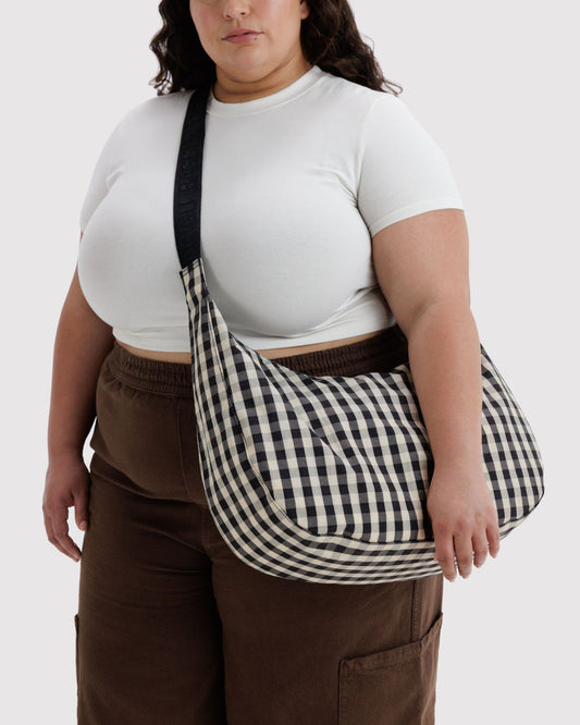 LARGE NYLON CRESCENT BAG