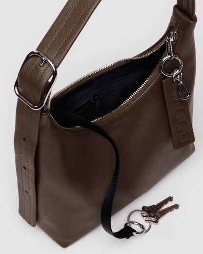 MINI RECYCLED LEATHER SHOULDER BAG