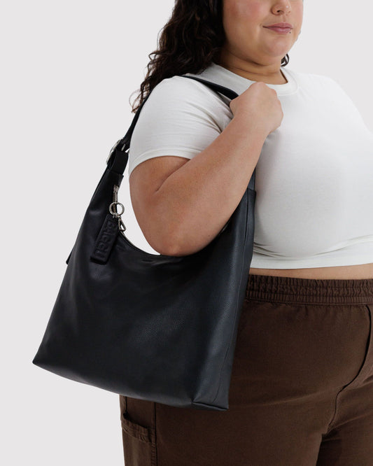 RECYCLED LEATHER SHOULDER BAG